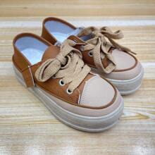 1 Pair Comfortable Thick-Soled Anti-Slip Lace-Up Casual Shoes For Women