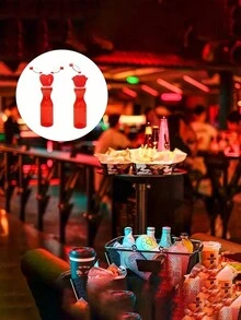 1入組心形玫瑰塑料吸管杯，卡通派對杯 - 彩色 - 查看 3