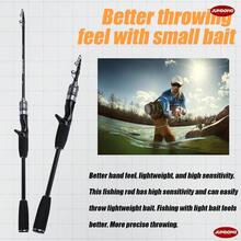 Caña de pescar telescópica de fibra de carbono duradera para pescar en agua dulce y salada, caña de pesca para lanzar cebos, caña de pescar con carrete giratorio, caña de pescar para señuelos, caña de pescar para bass, diseño compacto y portátil para pesca en agua salada, mango de Eva y asiento de carrete de Abs, caña de pescar para trucha y bass, caña de pescar de viaje con mango de Eva para carpas y bass, caña de pescar de agua dulce, caña de pescar para señuelos, las mejores cañas de pescar para pesca con señuelos - Negro - Ver 5