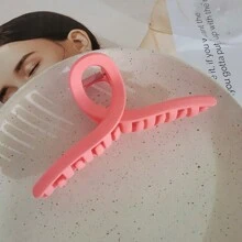 1 件装复古哑光发夹，适合女士，可爱高马尾发饰，亚克力材质发夹发爪夹发夹 - 黑色 - 查看 8