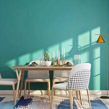 1 rollo de Papel adhesivo removible con textura de tela verde para sala de estar, cocina, dormitorio, dormitorio universitario, renovación de muebles - verde magenta intenso - Ver 5