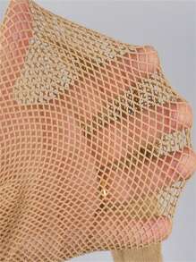 New Professional Hard Mesh Solid Latin Dance Fishnet Stockings Competition Special Pantyhose Sole Non Slip Bone Line Oxford Tights - Beige - View 6