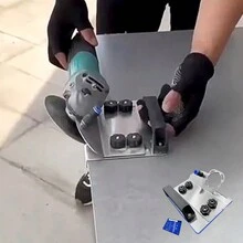 45° Tile Chamfer Stand For 100-Type Angle Grinder Heavy Duty Small Sturdy Chamfering Tool For Ceramic - Silver - View 8