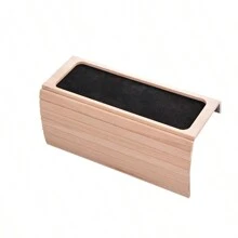 1pc Wooden Sofa Armrest Tray, Foldable Cup Holder, Snack Fruit Platter For Slouchy Couch - Brown - View 4