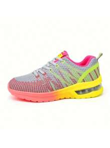 Atmungsaktive Sportschuhe für Damen mit erhöhter Höhe, gepolsterter Stoff, geeignet für alle Jahreszeiten, Outdoor-Wanderschuhe, rutschfeste leichte Lässig-Sneakers