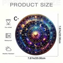 1pc, Đồ trang trí cửa sổ bằng acrylic nhuộm màu 5D giả, Tấm acrylic huyền bí, Đồ trang trí mặt trời hình tròn theo phong cách huyền bí, Đồ trang trí nhà cửa, Đồ trang trí sân vườn, Đồ trang trí treo ngoài trời, Quà sinh nhật cho những người yêu thích huyền bí - Nhiều màu - Xem 13