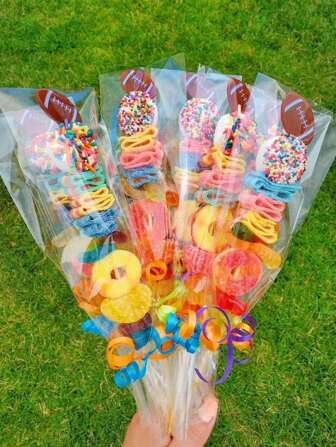 50/100pcs DIY Candy Bag, Wedding Favors Birthday Party Decoration, Sweet Transparent Storage Wrap Bag,For Party Valentine Day