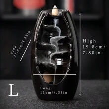 1 Lò đốt hương gốm chảy ngược, màu xanh, Lò đốt hương thác nước cỡ nhỏ/trung bình/lớn, Quà tặng trang trí nhà cho bạn bè - Nhiều màu - Xem 15