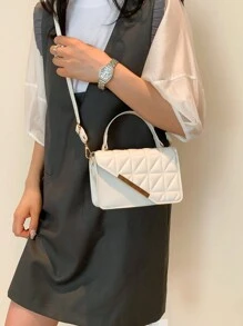 Túi xách mini thời trang thanh lịch và tiện dụng, dây đeo vai có thể điều chỉnh, được thiết kế dành cho phụ nữ, món quà cá nhân hóa tuyệt vời nhất dành cho phái nữ, các bà mẹ và bạn gái. - trắng - Xem 5