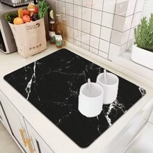 1個石頭碗水槽架，吸水、耐熱的珪藻土水槽托盤，適用於碗、瓶、杯和寵物碗 - 彩色 - 查看 19