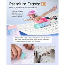 Nicpro 6PCS Pastel Mechanical Pencil Set, 0.5 & 0.7 Mm With 6 Tubes HB Lead Refill, 3PCS Eraser And 9PCS Eraser Refill For Student Writing Drafing, Drawing, Sketching-With Cute Case