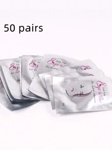 100 PCS Gentle Eyelash EyePads Under Eye Gel Pads For Lash Extensions Under Eye Patches Lash Pads 50 Pairs Natural Hydrogel Eye Patches Eyelash Extension Supplies Beauty Tools