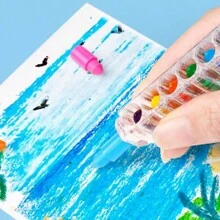 陶笛形狀貯存蠟筆，方形子彈頭油畫蠟筆 - 彩色 - 查看 3