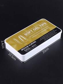 550 Cái/hộp Hình Vuông Ngắn & Trung Bình Hạnh Nhân Giả Gel Mềm Móng Tay Giả, Trong Suốt Đầy Đủ Độ Phủ Đầu Móng Tay Acrylic Chuyên Nghiệp Bấm Trên Đầu Móng Tay Cho Móng Tay Mở Rộng Salon Làm Móng Tay Phụ Kiện Dụng Cụ Bấm Trên Móng Tay Đồ Dùng Làm Móng - Trong sáng - Xem 8