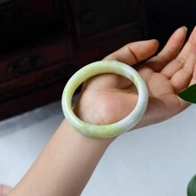 1長石綠玉手鏈，高品質珠寶（有多種顏色和尺寸可選）女性時尚手鏈，治療冥想手鏈，平滑的綠色石頭套頭手鏈，天然石頭手鏈，相信能促進智慧、平衡和平靜， 是送給她的禮物。 - C - 查看 5