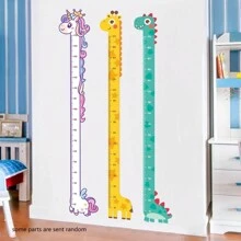 1 Miếng Dán Tường Chiều Cao Khủng Long Kỳ Lân Hươu Cao Cổ - Nhãn Dán Đo Chiều Cao Hoạt Hình Sáng Tạo Cho Phòng Và Trang Trí Nhà - Tự Dính Và Có Thể Tháo Rời, Một Số Bộ Phận Được Gửi Ngẫu Nhiên - nhiều màu - Xem 8