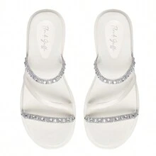 Women Flat Sandals - trắng - Xem 4