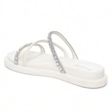Women Flat Sandals - trắng - Xem 3