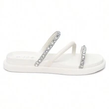 Women Flat Sandals - trắng - Xem 2
