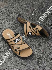 Men Plus Size Unisex Flat Casual Sandals Non-Slip Outdoor Beach Buckle Slippers Fashionable And Comfortable Japanese-Style PVC Shoes