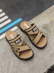 Men Plus Size Unisex Flat Casual Sandals Non-Slip Outdoor Beach Buckle Slippers Fashionable And Comfortable Japanese-Style PVC Shoes