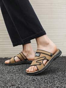 Men Plus Size Unisex Flat Casual Sandals Non-Slip Outdoor Beach Buckle Slippers Fashionable And Comfortable Japanese-Style PVC Shoes