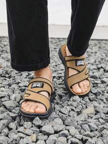 Men Plus Size Unisex Flat Casual Sandals Non-Slip Outdoor Beach Buckle Slippers Fashionable And Comfortable Japanese-Style PVC Shoes
