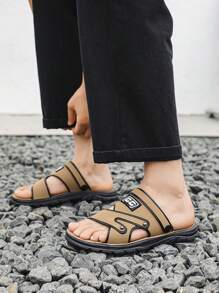 Men Plus Size Unisex Flat Casual Sandals Non-Slip Outdoor Beach Buckle Slippers Fashionable And Comfortable Japanese-Style PVC Shoes