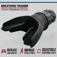 1 pieza Ejercitador de respiración de capacidad pulmonar, entrenador respiratorio muscular portátil, dispositivo de entrenamiento de respiración ajustable, adecuado para entrenamiento de natación, correr y ciclismo - Multicolor - Ver 2