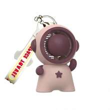 1 pieza Llavero de ventilador de muñeco de colorido astronauta, llavero de ventilador USB recargable portátil conveniente, regalo para estudiantes en pareja - Multicolor - Ver 6