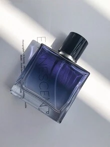 1 pieza Botella de decantación de perfume de vidrio cuadrada y plana de alto nivel con degradado de color de 100 ml y pulverizador, que incluye herramienta de transferencia de perfume - Celeste - Ver 4