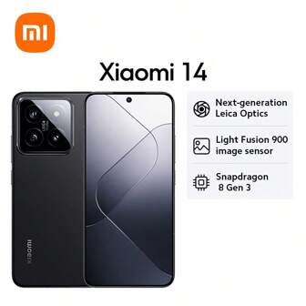 Xiaomi Mi 14 Global Version Smartphone NFC Next-Generation Optics Light Fusion 900 Image Sensor Ultra-Thin Bezel Design Snapdragon® 8 Gen 3 Mobile Platform CrystalRes Dynamic 1-120Hz AMOLED 6.36" Classic Size