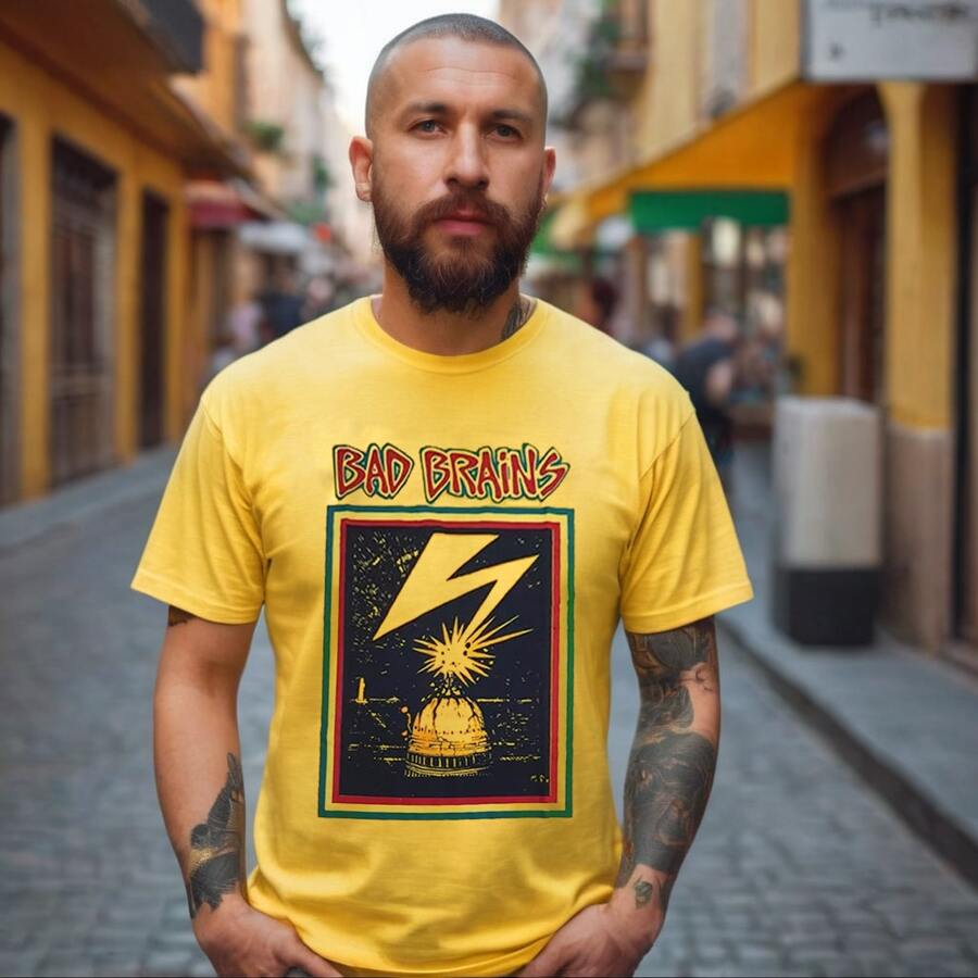 Men T-Shirts - 黃色 - 查看 1