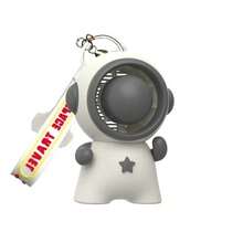 1 pieza Llavero de ventilador de muñeco de colorido astronauta, llavero de ventilador USB recargable portátil conveniente, regalo para estudiantes en pareja - Multicolor - Ver 10