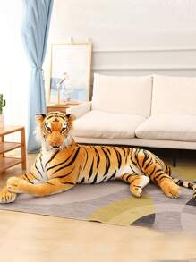 Juguetes de peluche realistas de tigre de 25 cm/9,8 pulgadas, tigre de peluche simulado, tigre salvaje de bosque de peluche suave, almohada de tigre blanco adorable, muñecos de peluche, almohada suave, regalo para niños, decoración de cumpleaños, suministros de fiesta, decoración del hogar, decoración del dormitorio - Multicolor - Ver 5