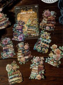 20 Cái/gói Thú Cưng Nóng Dập Bộ Miếng Dán Hoa Vintage & Sách Theo Chủ Đề Thêu Sò Cắt Dán Chất Liệu Chống Thấm Nước - hoa hồng địa đàng - Xem 1