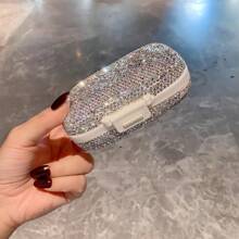 1 pieza Caja portátil de pastillas brillantes y dulces, mini caja de almacenamiento de pastillas y joyas pequeñas de 7 días