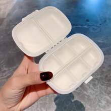 1 pieza Caja portátil de pastillas brillantes y dulces, mini caja de almacenamiento de pastillas y joyas pequeñas de 7 días