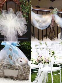 1 mảnh vải tuyn pha lê organza, cuộn vải tuyn voan mỏng màu trơn 26m dùng để trang trí cổng vòm tiệc cưới, tiệc cô dâu, trang trí tiệc, khăn trải ghế, trang trí tường nền sự kiện - Nhiều màu - Xem 6