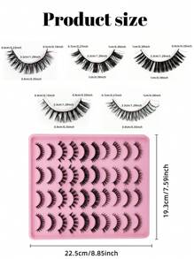 20 Pairs Mixed D Curl Russian Volume Faux Mink Lashes, Criss-Cross, Fluffy & Natural Look, Suitable For Daily, Date, Dramatic Makeup, Cosplay, Women With Sparse Lashes