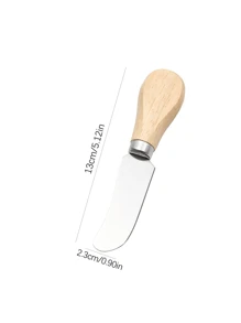 1pc  Stainless Steel Cheese Cheese Knife And Fork, Baking Tool, Butter Knife, Jam Scraper, Tableware - Multicolor - View 8
