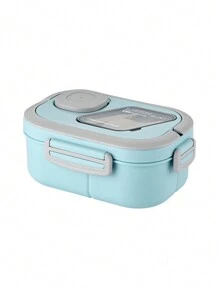 Set de 3 piezas de cubiertos portátiles para almuerzo, caja Bento de material PP que se puede calentar en microondas, adecuado para almuerzos en el trabajo y la escuela