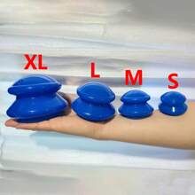 1/4pcs Silicone Cupping,Massage Cup, Silicone Massage Body Cup, Chinese Vacuum Massaging Cupping Cup Massage Device - Clear - View 4