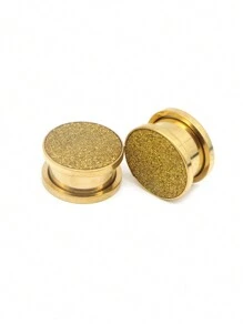 2 Peças Brincos de Alargador Aço Inoxidável Fosco Jateado com Rosca, Joias para Perfuração Corporal, Dilatador de Lóbulo da Orelha, Tamanhos de 6mm a 25mm