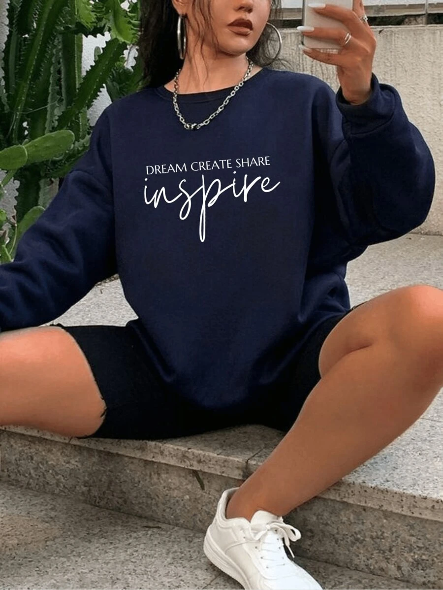 Women Sweatshirts - Màu xanh hải quân - Xem 1