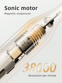 1pc Pink Electric Toothbrush, 6 Replaceable Brush Heads, 1 Wall Mount Holder, 1 Dust Cover, IPX7 Waterproof, 5 Cleaning Modes, Long Battery Life, USB Rechargeable Adult Electric Toothbrush - Pink - View 7