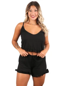 Women Pajama Sets - màu đen - Xem 1