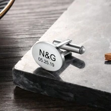 Men's Cufflinks Customized Letter Clothes Buttons For Man's Wear Decoration, Special Gift Of Father's Day /Birthdayhusband/Boyfriend/Uncle/Male Friend, Wedding Gift