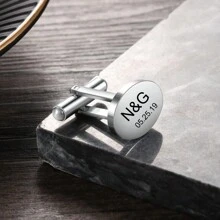 Men's Cufflinks Customized Letter Clothes Buttons For Man's Wear Decoration, Special Gift Of Father's Day /Birthdayhusband/Boyfriend/Uncle/Male Friend, Wedding Gift
