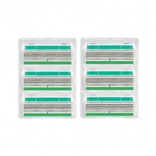 Maquinilla de afeitar manual de 6 capas para mujer, Set de afeitado, hojas reemplazables, hojas reutilizables, afeitadora femenina con tira lubricante, maquinilla de afeitar clásica,herramientas para el cabello - Multicolor - Ver 6